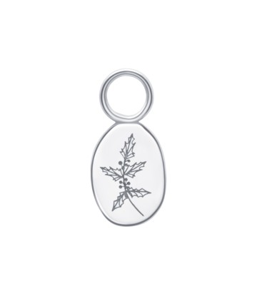 Holly Birth Flower Silver Charms CH-346